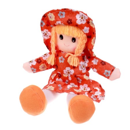 Мягкая игрушка «Кукла», в шляпке и платьишке, цвета МИКС-4