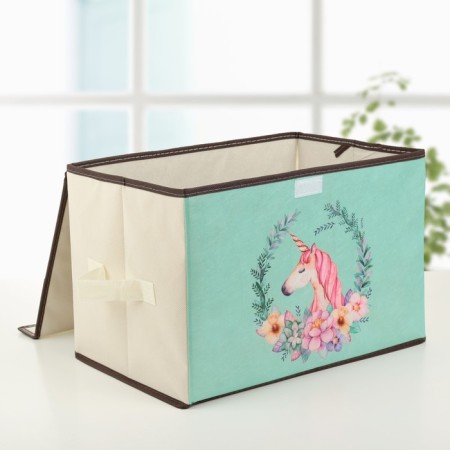 Stellid box for storage with a unicorn lid, 39 × 25 × 25 cm-1