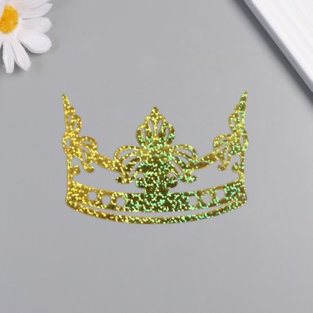 Stick paper, Tiara plastic holography gold set 12 pcs 3 sizes-1