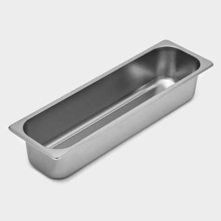 Gastrootiness 2/4 of stainless steel, 100 mm, 53 × 16.4 × 10 cm, thickness 0.8 mm-1