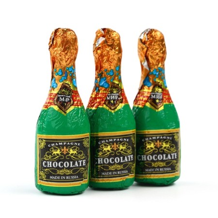Cocoa cocoa set of chocolate bottles "Happy New Year: Champagne"-1
