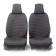 Front seats Car Performance, 2 pcs, Fiberflax (flax), black