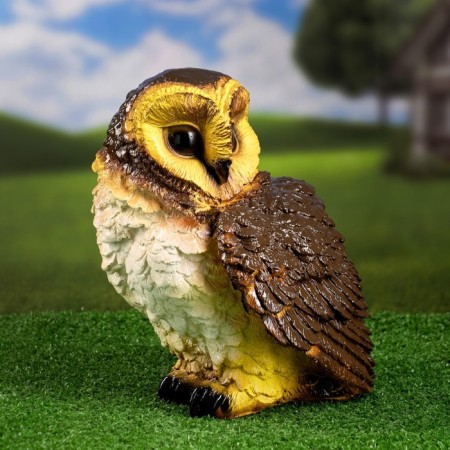 Garden figure "Owl" brown, 22x24x26cm