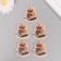 Decor for creativity wood "Stack of books with autumn leaves" 4.4x4.2x0.3 cm