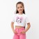 T -shirt Children's shortened KAFTAN "Kotik", p. 28 (86-92 cm), white