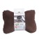 A car bone pillow, on a headrest, velor, brown, rhombus, 16 x 24 cm