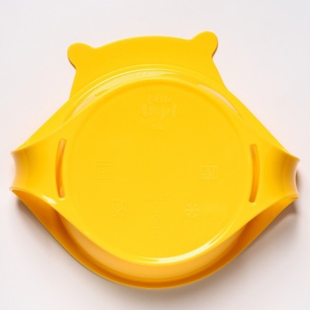 Children's plate Hello, Hippo! with a lid 400 ml, yellow color-4