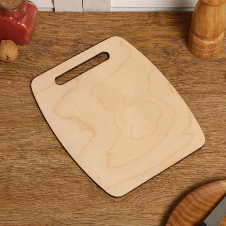 Board of two -sided, barrel, handle cut, 22 × 18 × 0.6 cm-2
