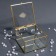 Organizer for storage "Mountains", with a lid, glass, with a mirror -bottom, 1 section, 12 × 12 × 7 cm, the color is transparent/copper