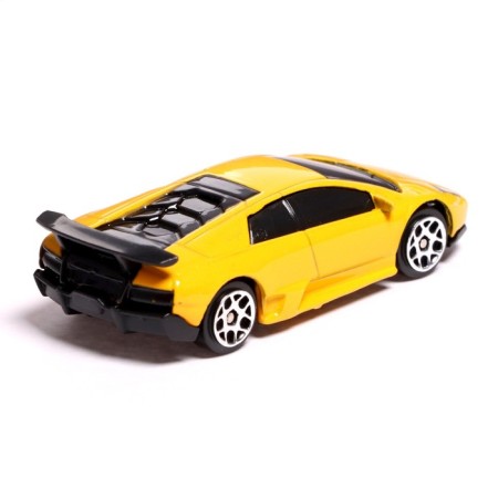 Metal machine Lamborghini Murcielago LP 670-4 SV, 1:64, yellow color-2