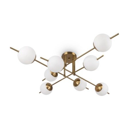 Suspended lamp Freya Fr5205PL-08BS Damask, 900x900x400 mm, E27, 8x60W, brass color