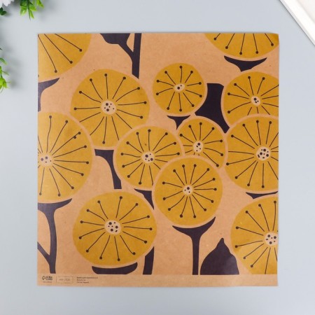 Scrapbooking paper bilateral craft "Flowers" density 180 g 30.5x32 cm-2