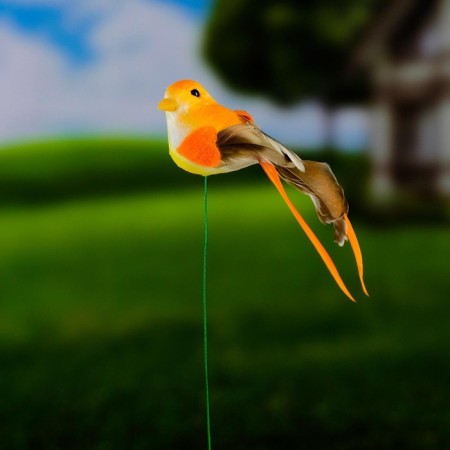 Plug for indoor plants "bird" 3x3cm, 14cm / packing 12pcs, price per pcs