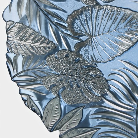 Glass salad "Arabis", d = 33 cm, blue color-7