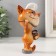 Souvenir Polystone Lak "Cat-cook with porridge in a pot" 8.2x7x14.3 cm