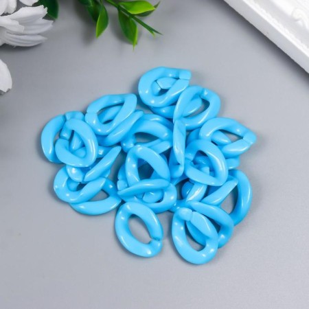 Decor for creativity plastic "Ring for the chain" Heavenly Set 25 pcs 2.3x1.65 cm-2