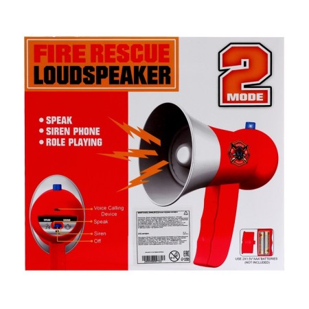 Megaphone "Fireman", 2 modes: siren, loudspeaker, works from batteries-6