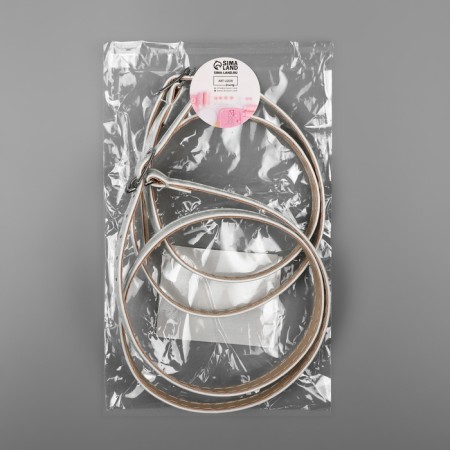 Shoe strap, artificial leather, 58 cm, 8 mm, 2 pcs, white color-6