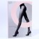 Female tights "rhinestones", silver, black color, size m