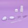 Storage set, 5 objects, transparent/white color