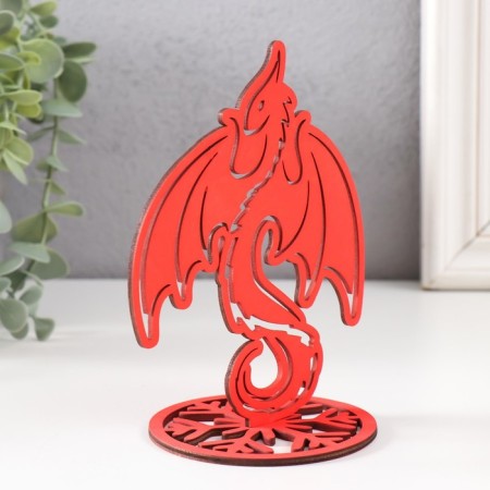 Figure on the stand "Dragon" red 13.5x11 cm (set 2 parts)-1