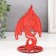Figure on the stand "Dragon" red 13.5x11 cm (set 2 parts)