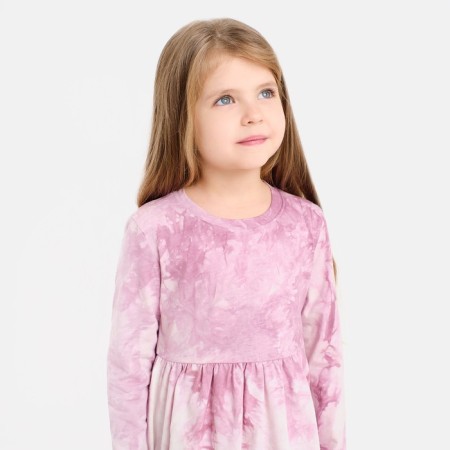 Платье детское KAFTAN "Dream" р.34 (122-128), лиловый тай-дай-8