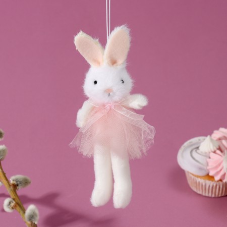 Soft toy "Bunny in a dress" on a suspension, 16 cm, color mix-2