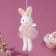 Soft toy "Bunny in a dress" on a suspension, 16 cm, color mix