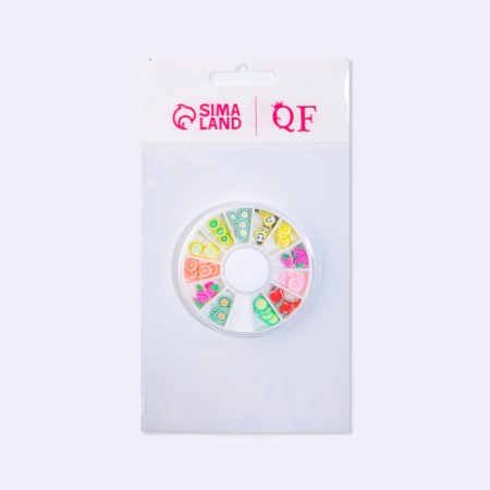 FIMO-design for nails "Fruit", color mix-6