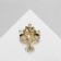 Book "Flower" bouquet, white-yellow color in gold