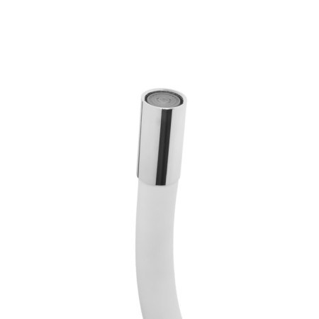 Zein Z2074W kitchen mixer, silicone spout, 40 mm cartridge, brass, white/chrome-5