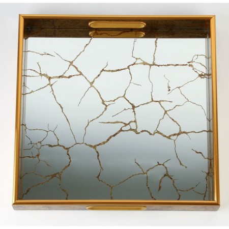 Plastic rectangular tray with the mirror "Patterns", 37 x 37 x 4.5 cm Soldier-13