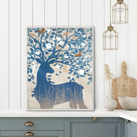 Reproduction of the picture "Deer No. 1", 40x50 cm, frame 20-001d-4