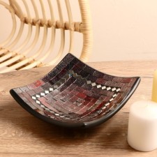 Decorative plate 20x20x5 cm, ceramics