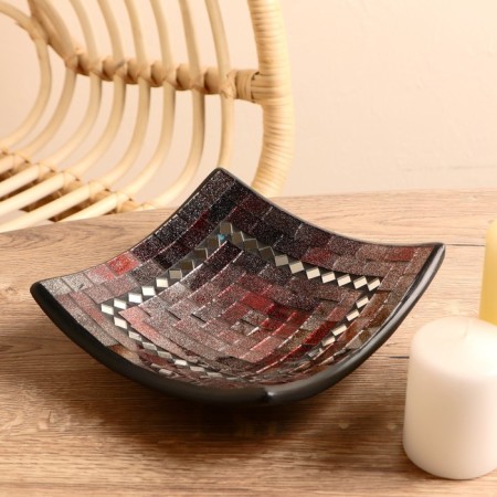 Decorative plate 20x20x5 cm, ceramics
