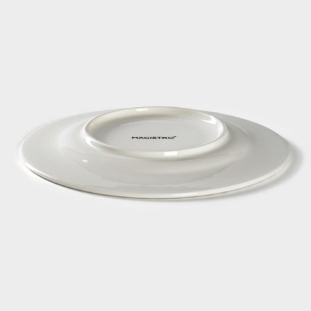 Porcelain saucer Magistro rodos, d = 15.4 cm, white color-2