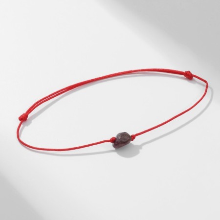 Bracelet of desires "tourmaline" on a red thread, the length is regulated-5