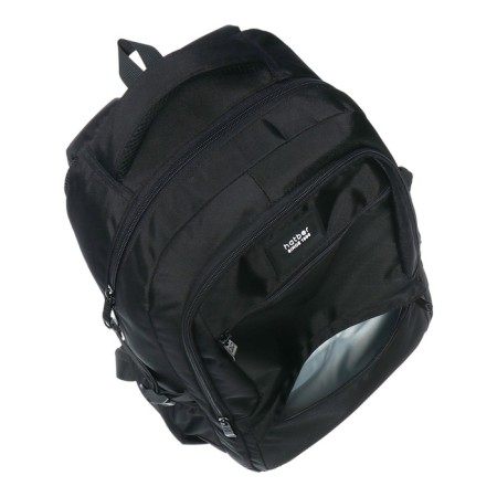 Youth backpack 46 x 32 x 17 cm, ergonomic back, Hatber Real "Black", NRK_17138-7