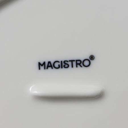 Porcelain dish Magistro "suite", d = 35.8 cm, white color-5