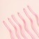 Candles for cake twisted "serpentine" 6 pcs, cocktail, pink glare