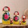 Matryoshka "Lydia", red scarf, 5 puppet, 18 cm, mix