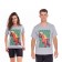 T-shirt male, color light gray melange, a ha ha, size 60