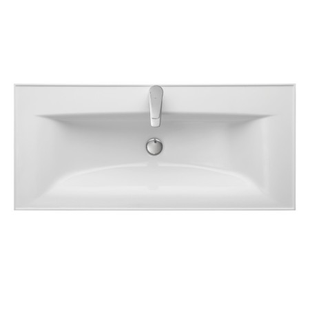 Marble shell Aquaton Iris, 100 cm, white color-2