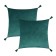 A set of decorative pillowcases Ethel with brushes, green color, 45x45 cm - 2 pcs, polyester, velor