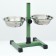 Stand with bowls, 2 x 500 ml, height 30 cm, collapsible, green