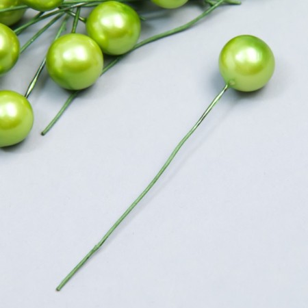 Stamens for flowers "Ball pearl green" d = 1.2 cm 6x1.2x1.2 cm