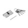 Cylinder mechanism, 60 mm, English key, 5 keys, chromium color