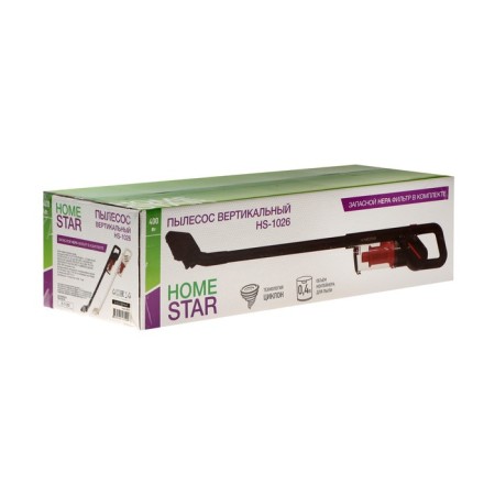 Homestar HS-1026 vacuum cleaner, vertical, 400 watts, dry cleaning, 0.4 l, black-1
