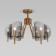 Ceiling chandelier with glass plafones ROCCO, 40W, E14, 67x67x47 cm